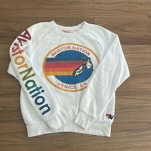 Aviator Nation White Crewneck